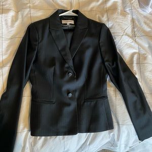 Calvin Klein dark gray pinstripe suit w skirt